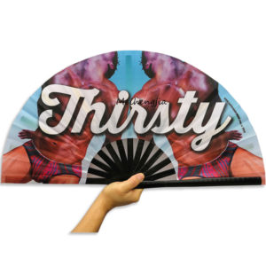 Fancy Silk Folding Fan with Bamboo Frame