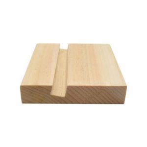 Pine Wood Block Phone Stand