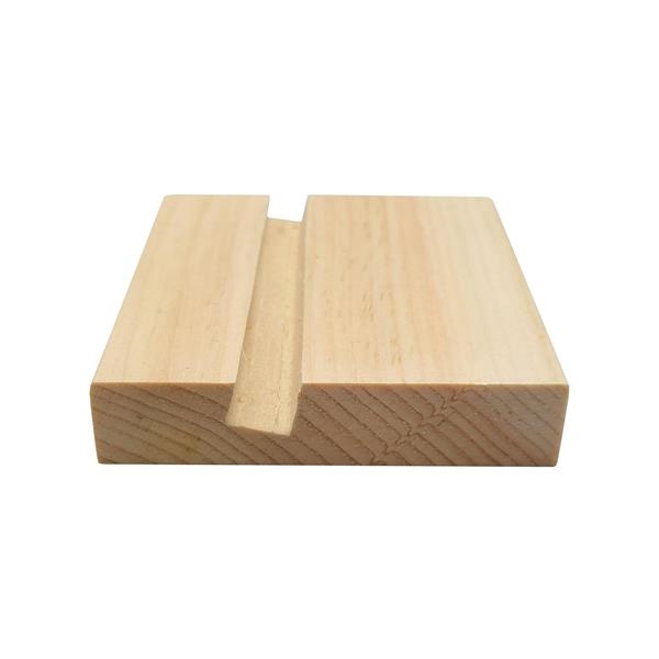 Pine Wood Block Phone Stand