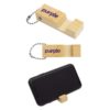 Bamboo Phone Stand Keychain Block