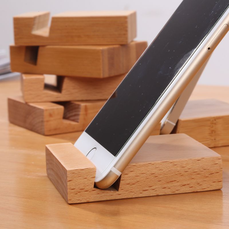 Eco-Friendly Bamboo Mobile Device Holder