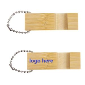 Bamboo Phone Stand Keychain Block