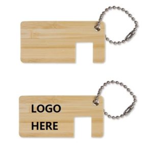 Bamboo Phone Stand Keychain Thin