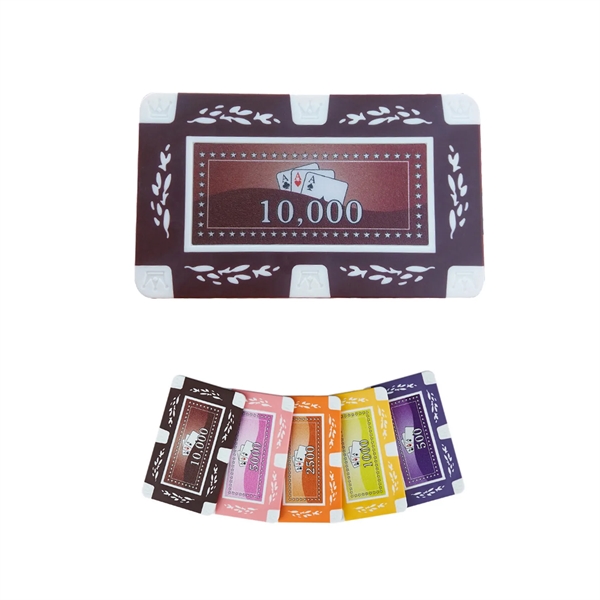 Professional Rectangle Plastic Poker Chips with Logo