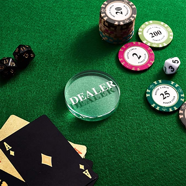 Crystal Dealer POKER CHIPS with Logo