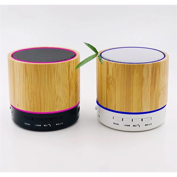 Bamboo LED Light Wireless Speaker