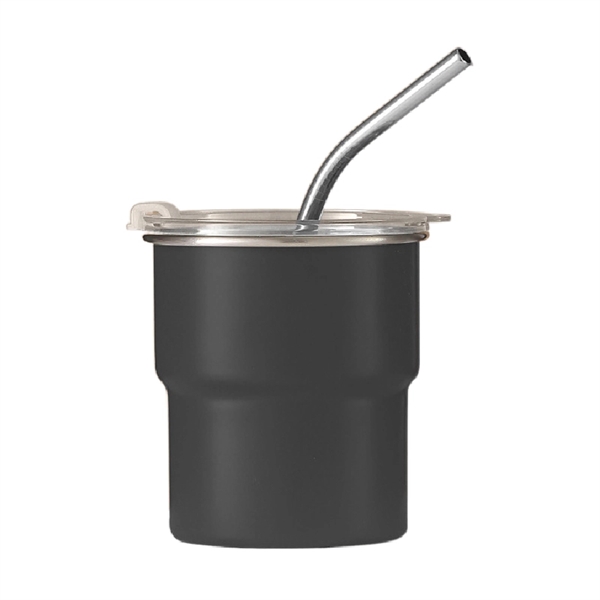 10oz Stainless Steel Cups with Lids and Straws