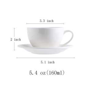 Espresso Cappuccino Mug with Plate 5.4 oz