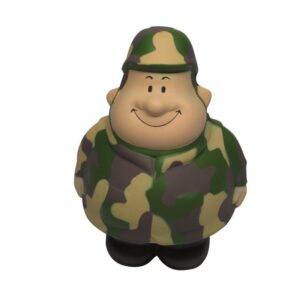 Cartoon Camouflage Man Shaped Stress Ball