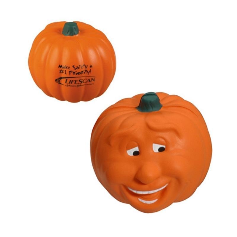 Wacky Smile Pumpkin Shaped Stress Ball