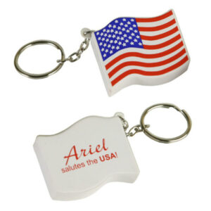 Creative American Flag Shaped Stress Ball with Keychain