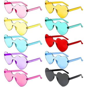 Heart Shaped Rimless Sunglasses