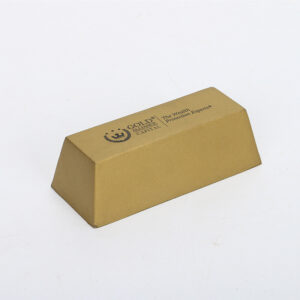 Foam Gold Bullion Shaped Stress Ball with Customized Logo