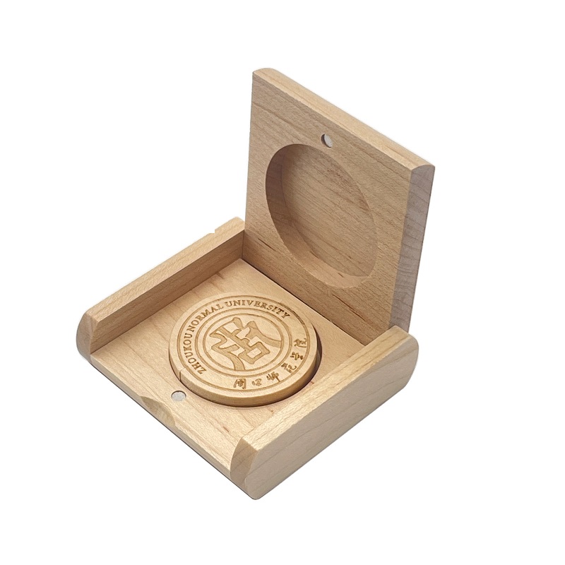 Wooden Round USB Flash Drive