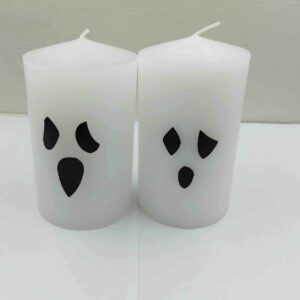 Halloween Ghost Face Candle