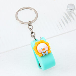 Cartoon Blue Duck Mini Stapler with Keychain