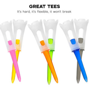 3.27-Inch PVC Multi-Color Golf Tees