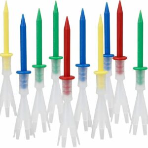 PVC Multi-Color Six-Prong Golf Tees