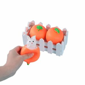 Carrot Bunny Squeeze Toy Stress Ball