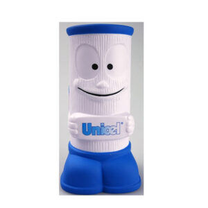 Card-Holding Trash Can Man Stress Ball