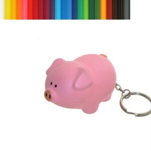 Cartoon Pig Stress Ball Keychain