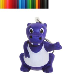 Foam Customized Dinosaur Stress Ball with Keychain