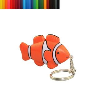 Foam Clown Fish Stress Ball with Keychain