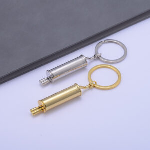 Zinc Alloy Exhaust Pipe Keychain Charm