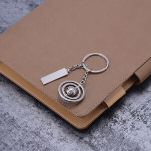 Zinc Alloy Rotating Ball Keychain