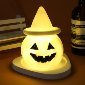 Halloween LED Pumpkin Head with Hat Atmosphere Light
