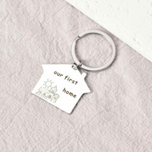 Alloy New Home Keyring