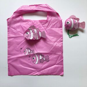 Polyester Tropical Fish Foldable Shopping Bag