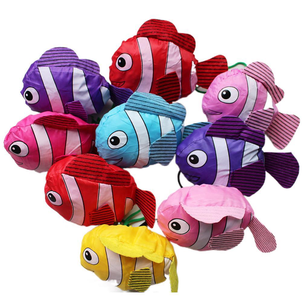 Polyester Tropical Fish Foldable Shopping Bag
