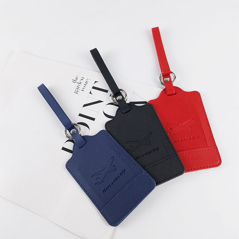 Soft PU Leather Luggage Tag Custom  Pattern