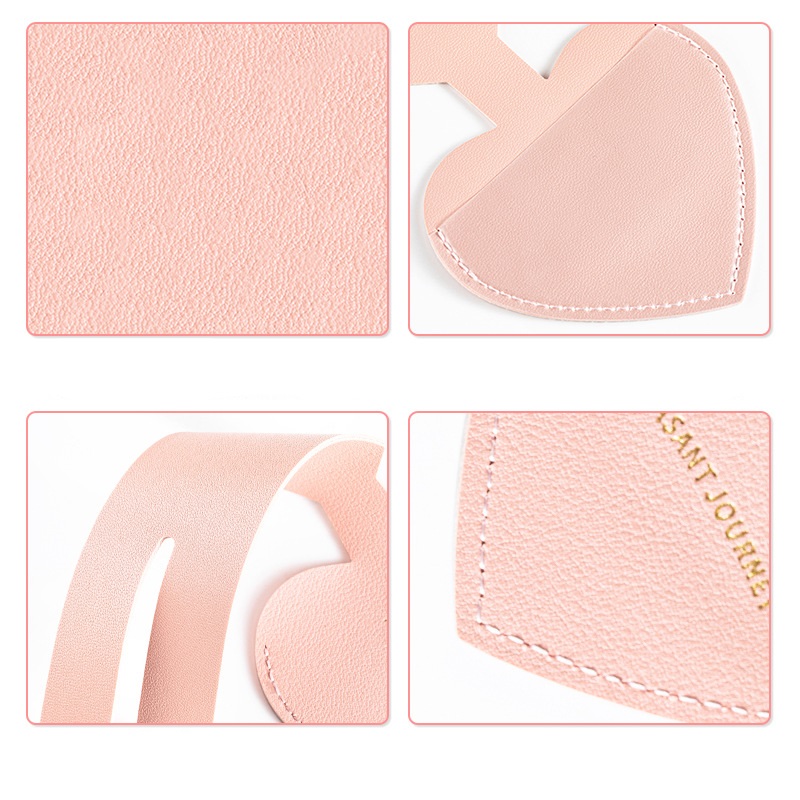 Custom Leather Heart Shape Luggage Tag