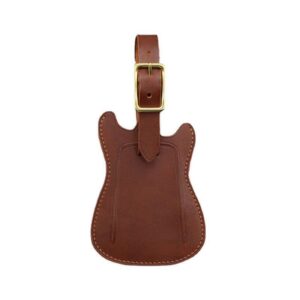 Hot Sale Leather  Guitar Shape Luggage Tag