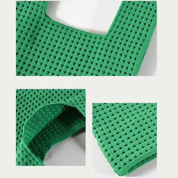 Knitted Tote Bucket Bag