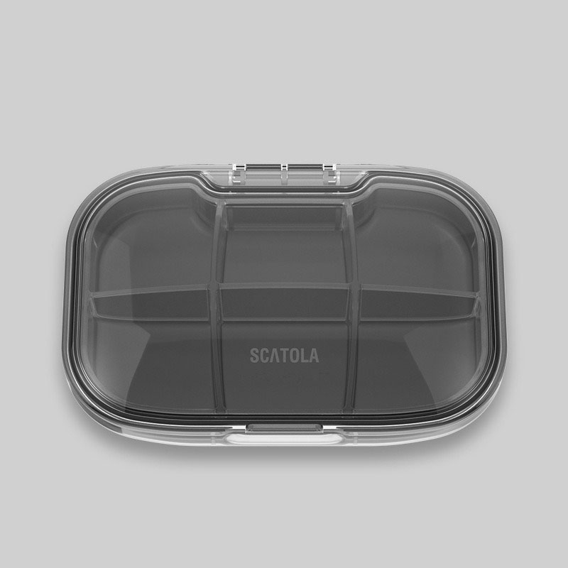 Large 6-Compartment Transparent Pill Organizer