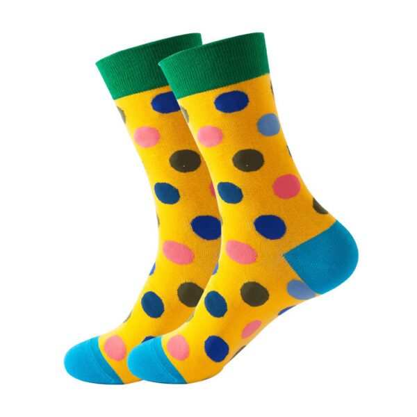 Custom Logo Polka Dot Mid-Calf Sock - Image 3