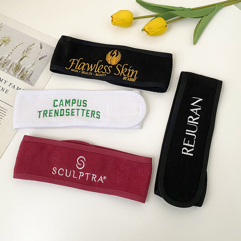 Customizable Velcro Embroidered Headbands with Logo