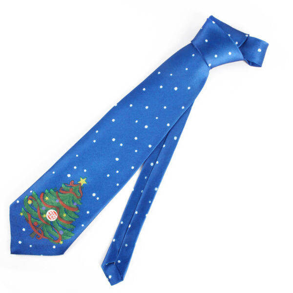 Customizable Printed Polyester Women's Christmas Tie - Image 3