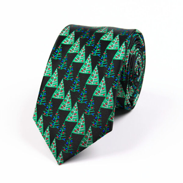 Christmas Jacquard Logo Polyester Tie - Image 2