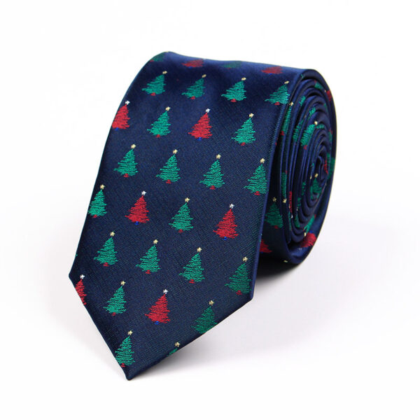 Christmas Jacquard Logo Polyester Tie - Image 3