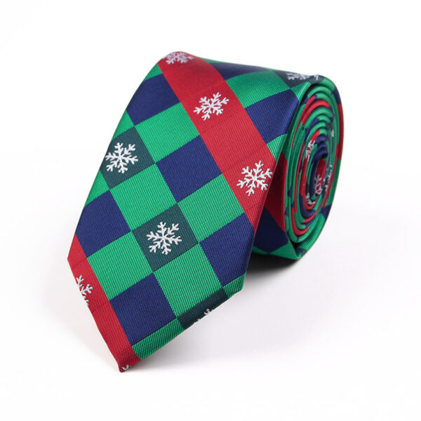 Christmas Jacquard Logo Polyester Tie - Image 4