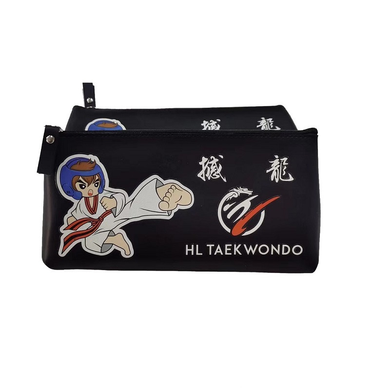 Promotional PU Leather Pen Bag with Full-Color Logo
