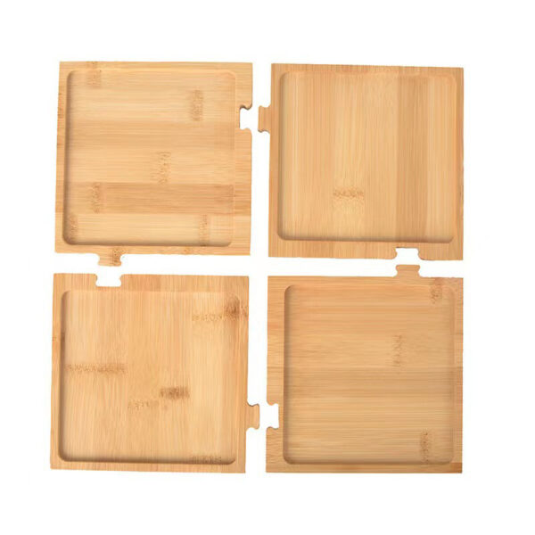 4 In 1 Square Bamboo Tray Set - Image 3