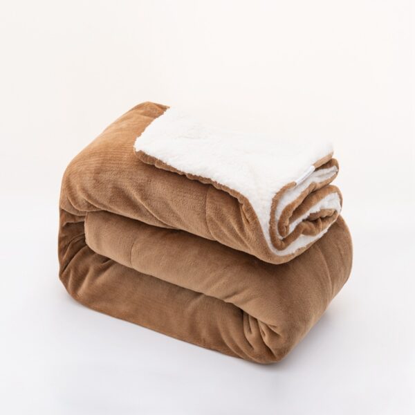 Lambswool Thickened Double Flannel Blanket - Image 2