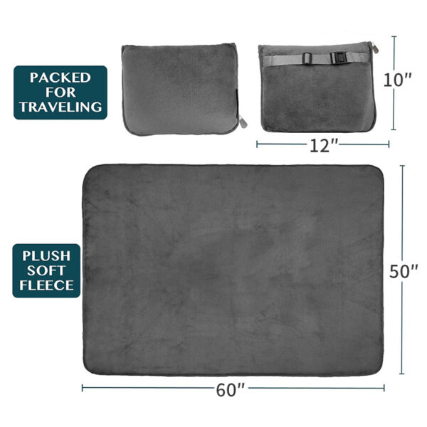 2-in-1 Travelling Airplane Storage Blanket - Image 4