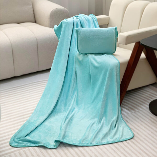 Flannel Zip Fold Travel Blanket - Image 2