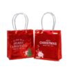Red Christmas Gift Bag PVC Waterproof Clear Tote Bag